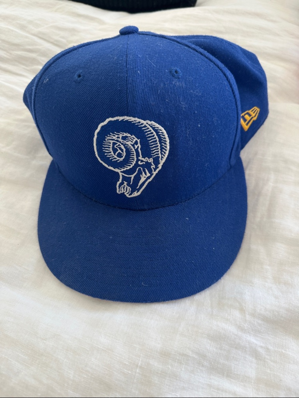 New Era Royal Blue Rams Logo Cap with White Embroidery